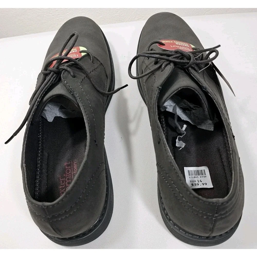 Dexter Comfort Memory Foam Shoes Mens Size 14 Grey Dextech Chad Business Oxford‎